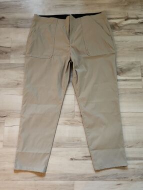 Eddie Bauer Horizon Straight Ankle Pant Khaki Tan Size 16